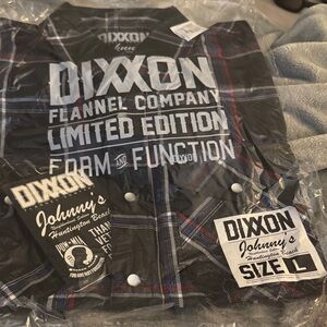 DIXXON Men's Black and Blue Plaid Flannel Shirt